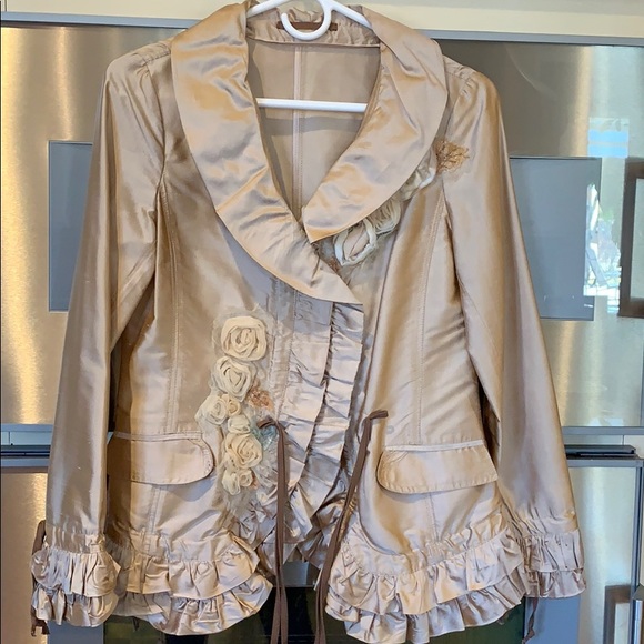 Gold Cheby Italy Silk Jacket - Picture 1 of 7